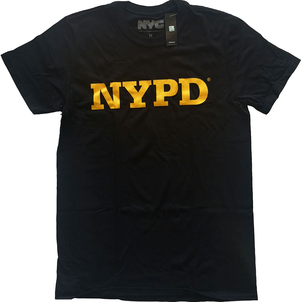 New York City Unisex T-Shirt: NYPD Text Logo (Small)