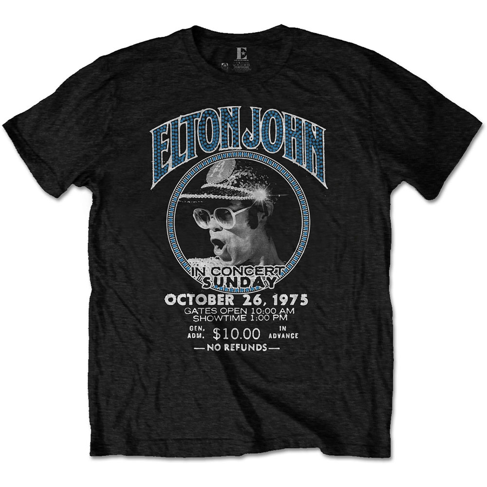 Elton John Unisex Eco T-Shirt: Live In Concert (Large)