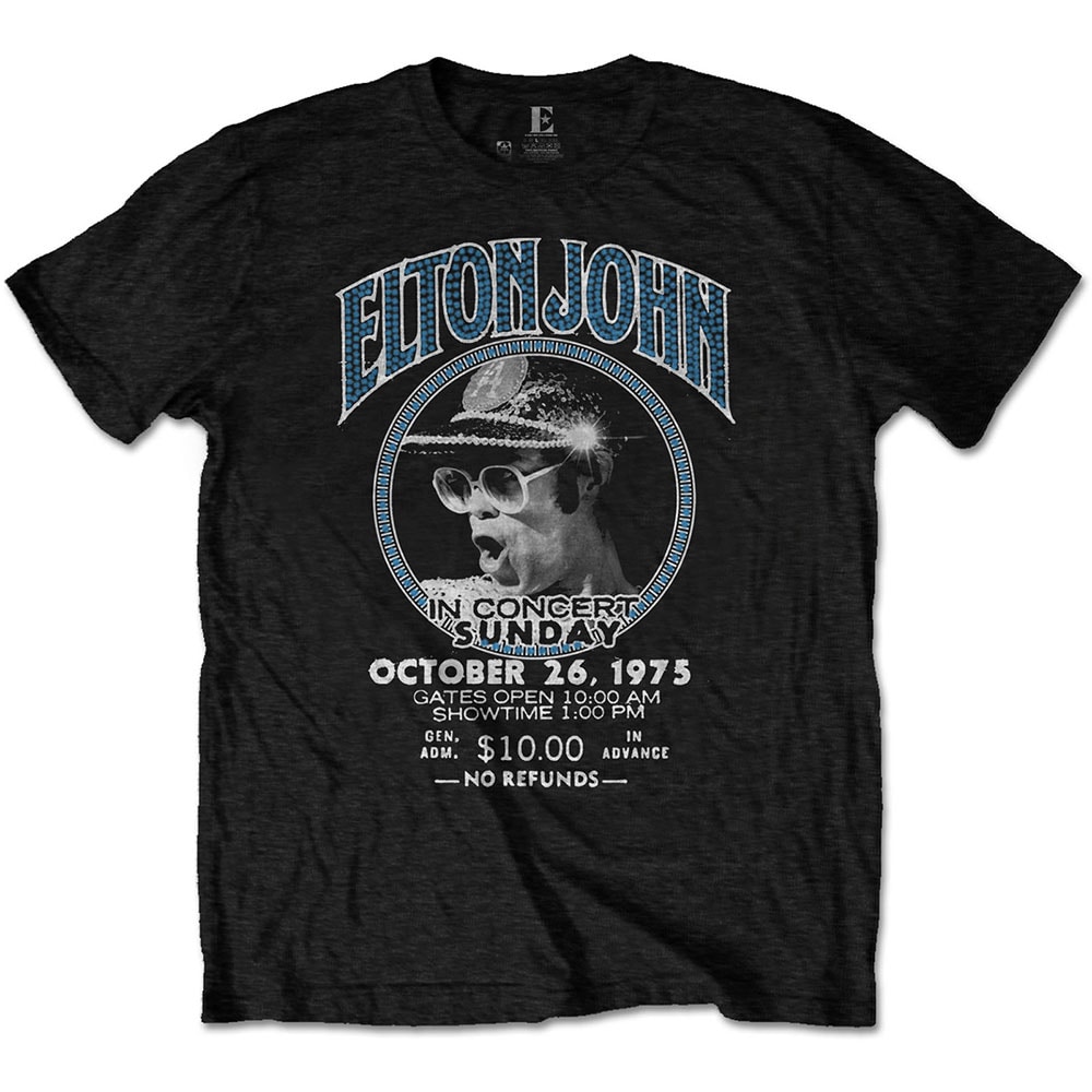 Elton John Unisex Eco T-Shirt: Live In Concert (X-Large)