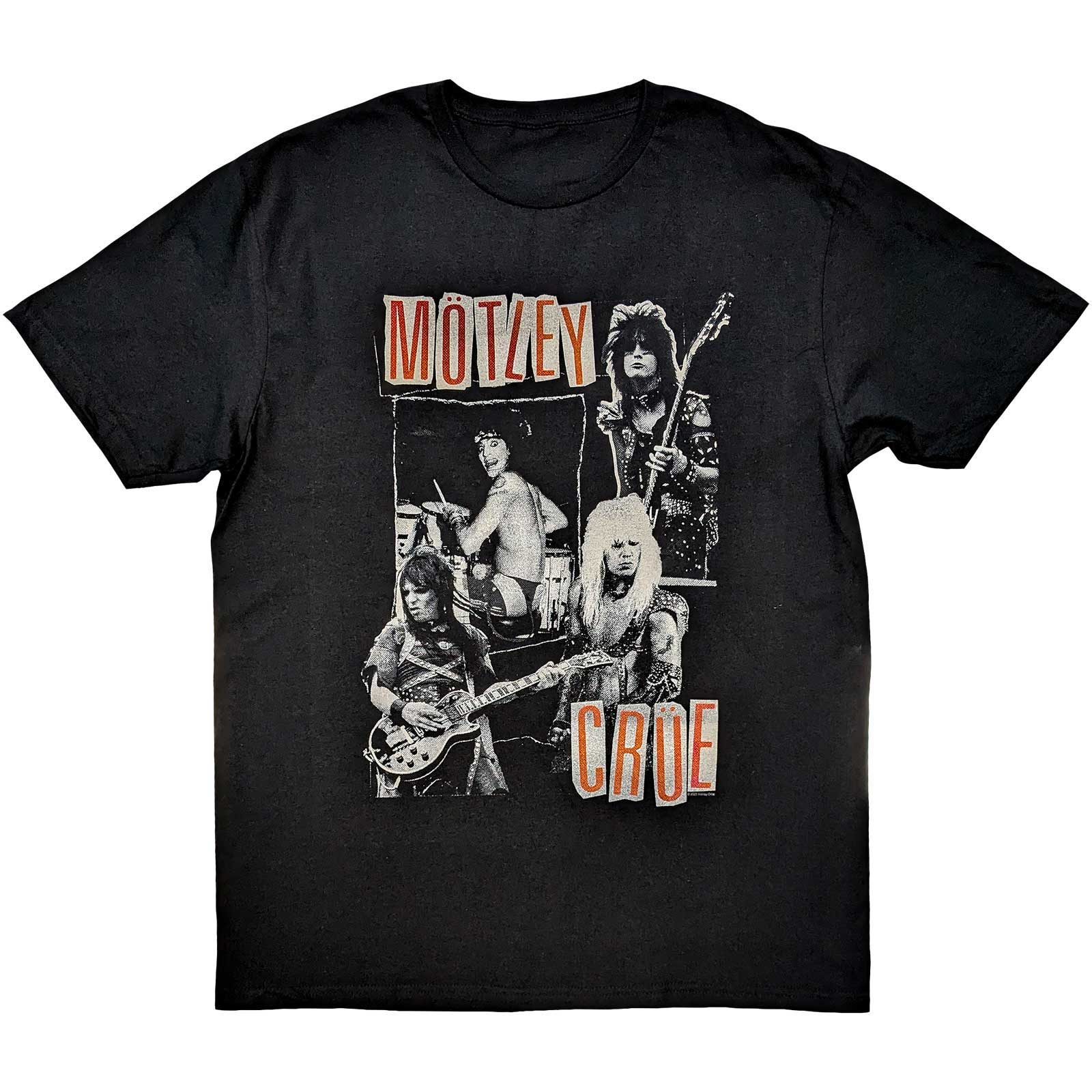 Motley Crue Unisex T-Shirt: Vintage Punk Collage  (X-Large)