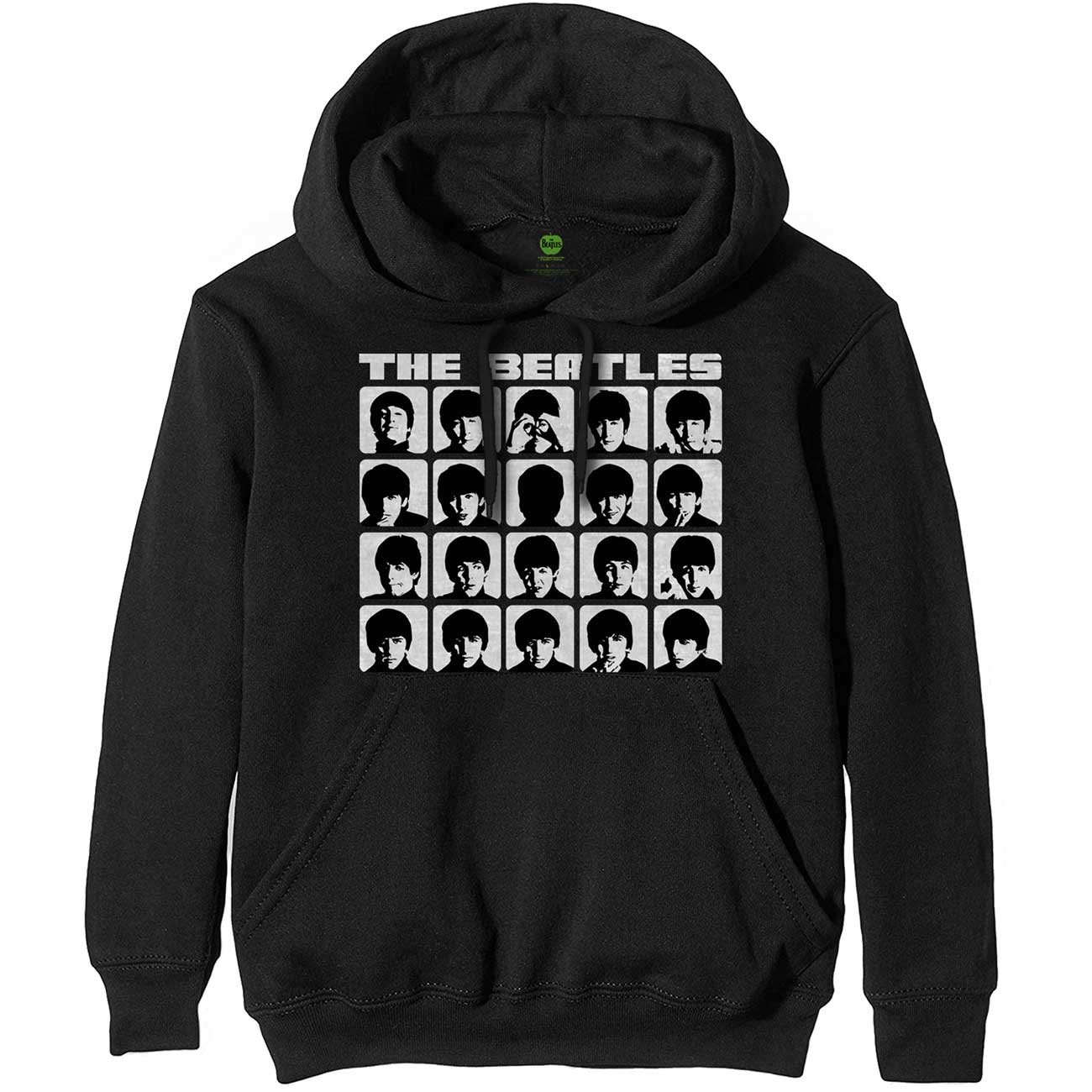 The Beatles Unisex Pullover Hoodie: Hard Days Night Faces Mono (Large) - 2