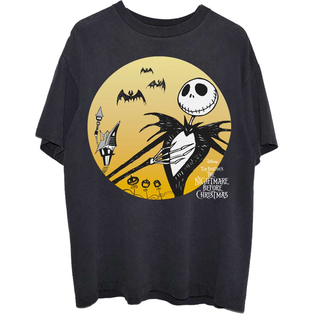 Disney Unisex T-Shirt: The Nightmare Before Christmas Sunset Jack  (Large)
