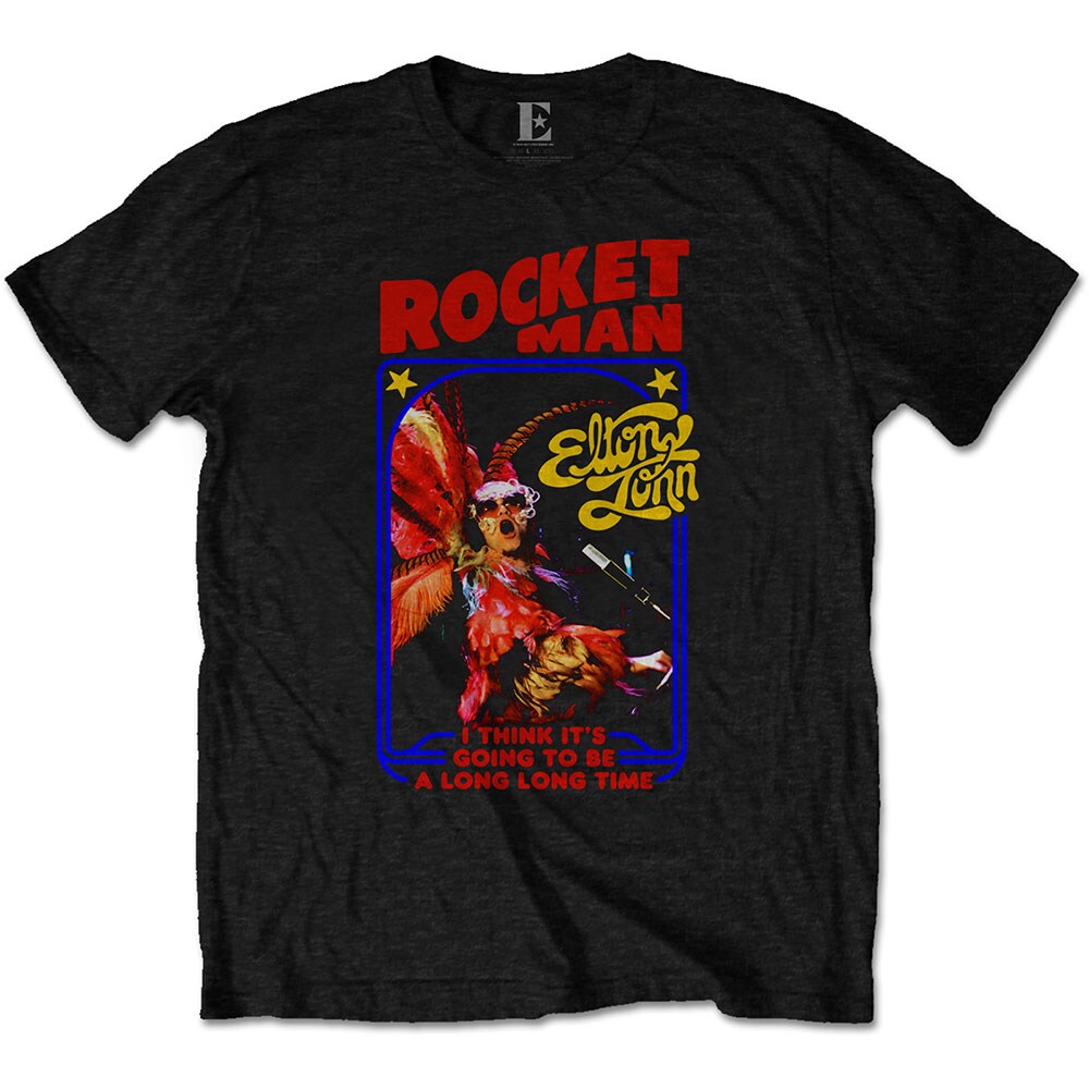Elton John Unisex T-Shirt: Rocketman Feather Suit (X-Large)