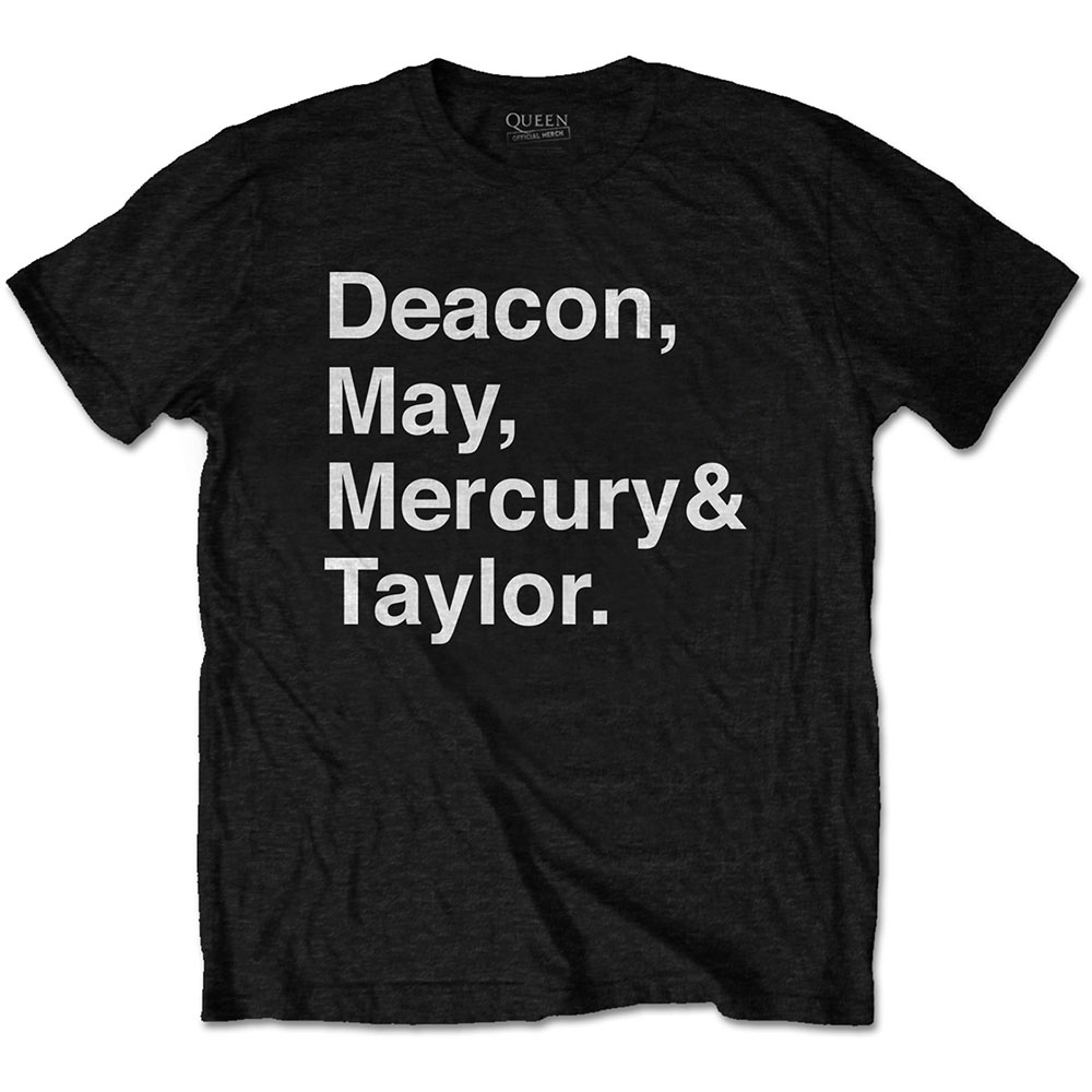 Queen Unisex T-Shirt: Helvetica Band (X-Large)