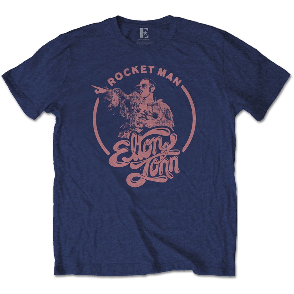 Elton John Unisex T-Shirt: Rocketman Circle Point (XX-Large)