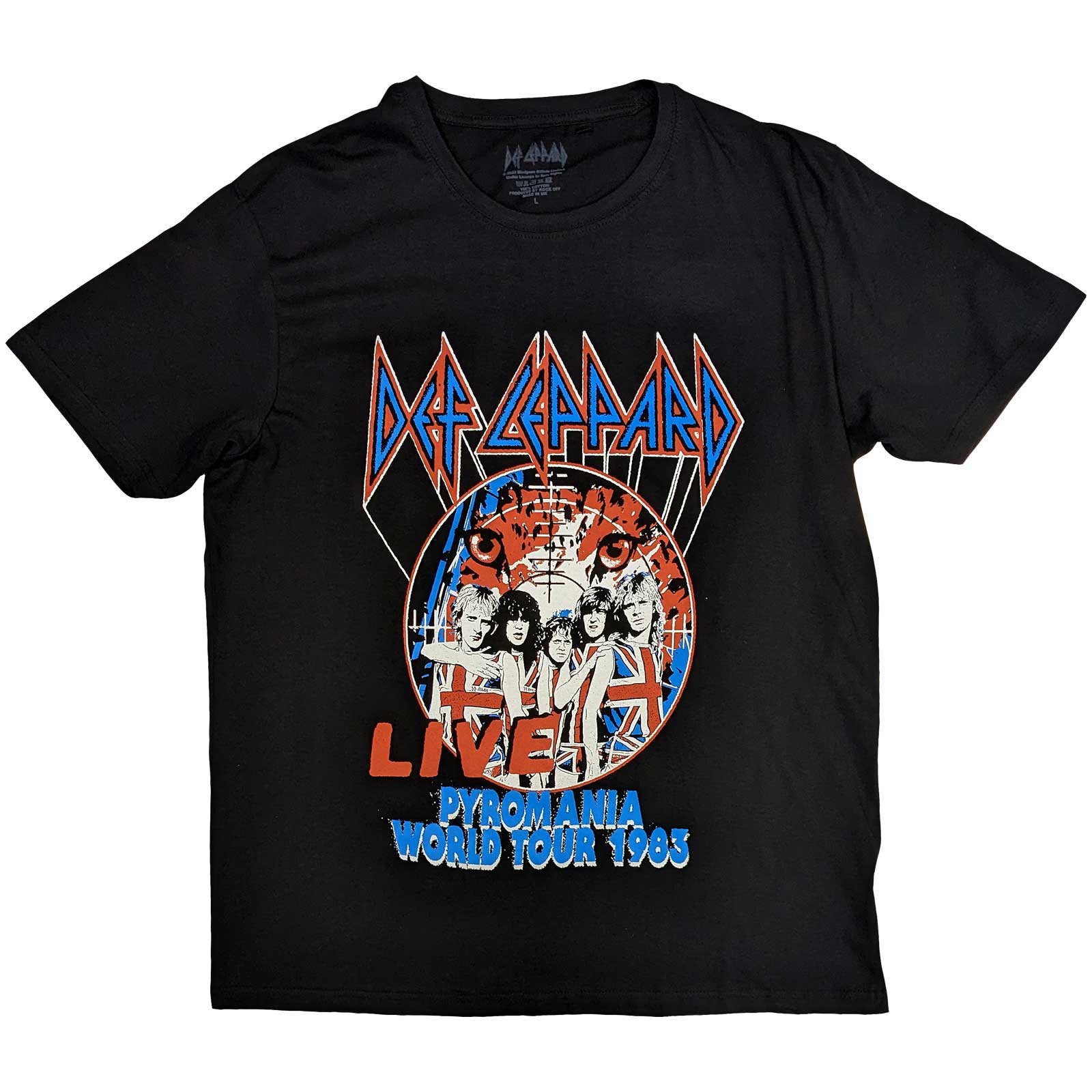 Def Leppard Unisex T-Shirt: Pyro World Tour (X-Large)