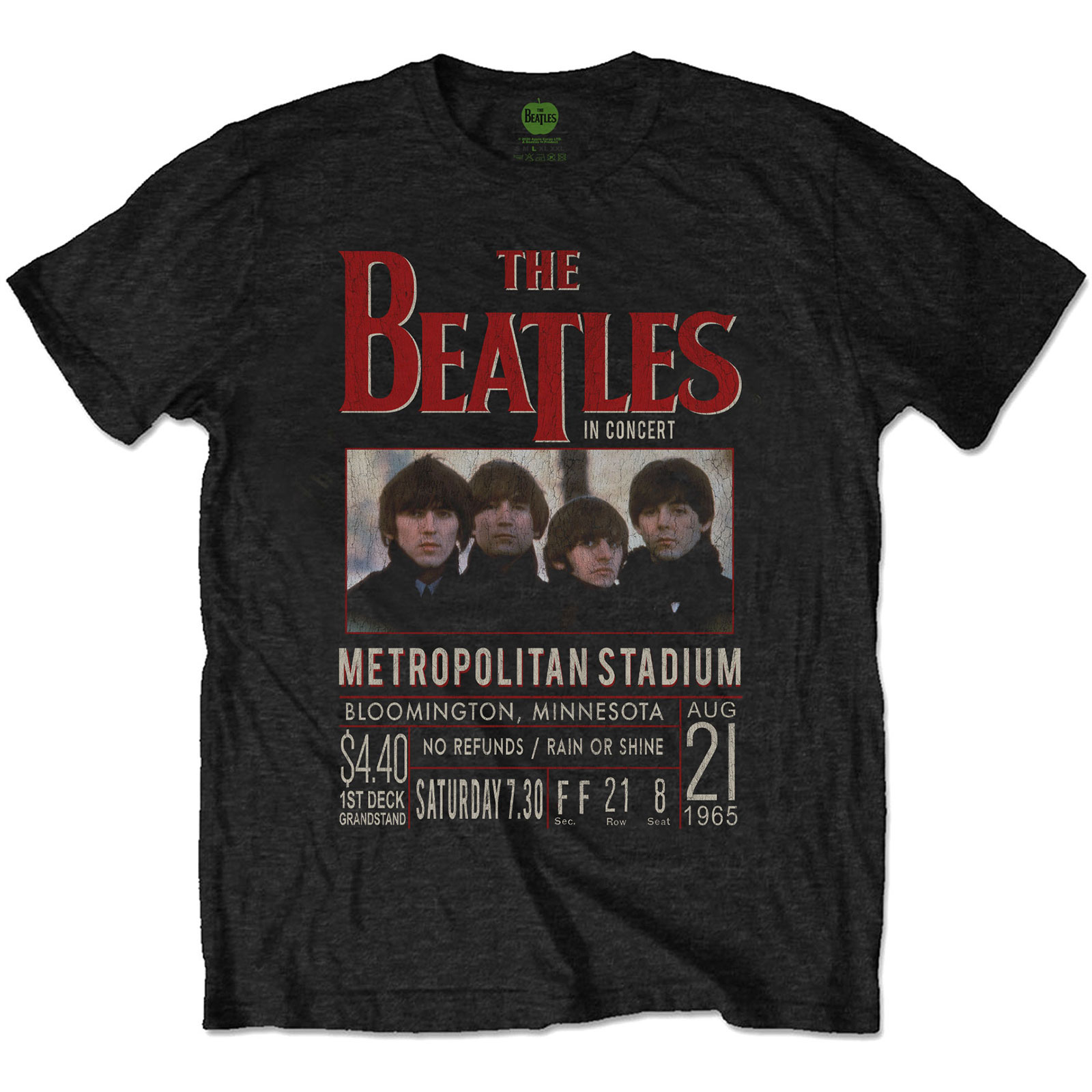 The Beatles Unisex T-Shirt: Minnesota 1965 (Small)