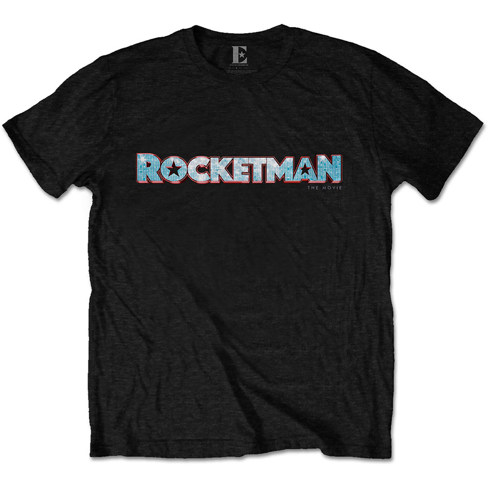 Elton John Unisex T-Shirt: Rocketman Movie Logo (Medium)