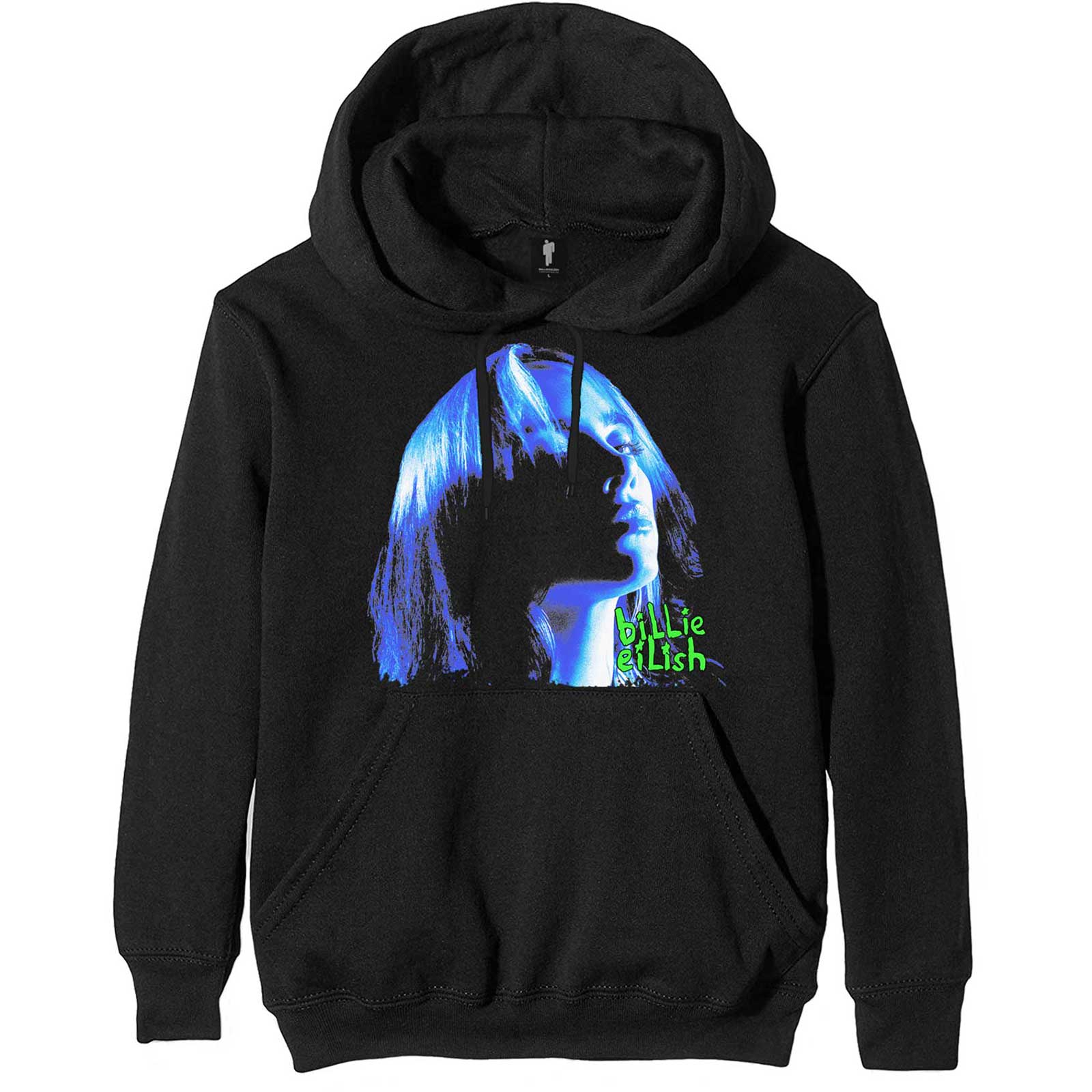 Billie Eilish Unisex Pullover Hoodie: Neon Shadow Blue (XX-Large)