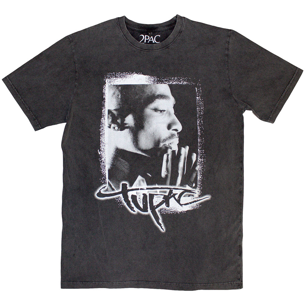 Tupac Unisex Stone Wash T-Shirt: Spray Photo (XX-Large)