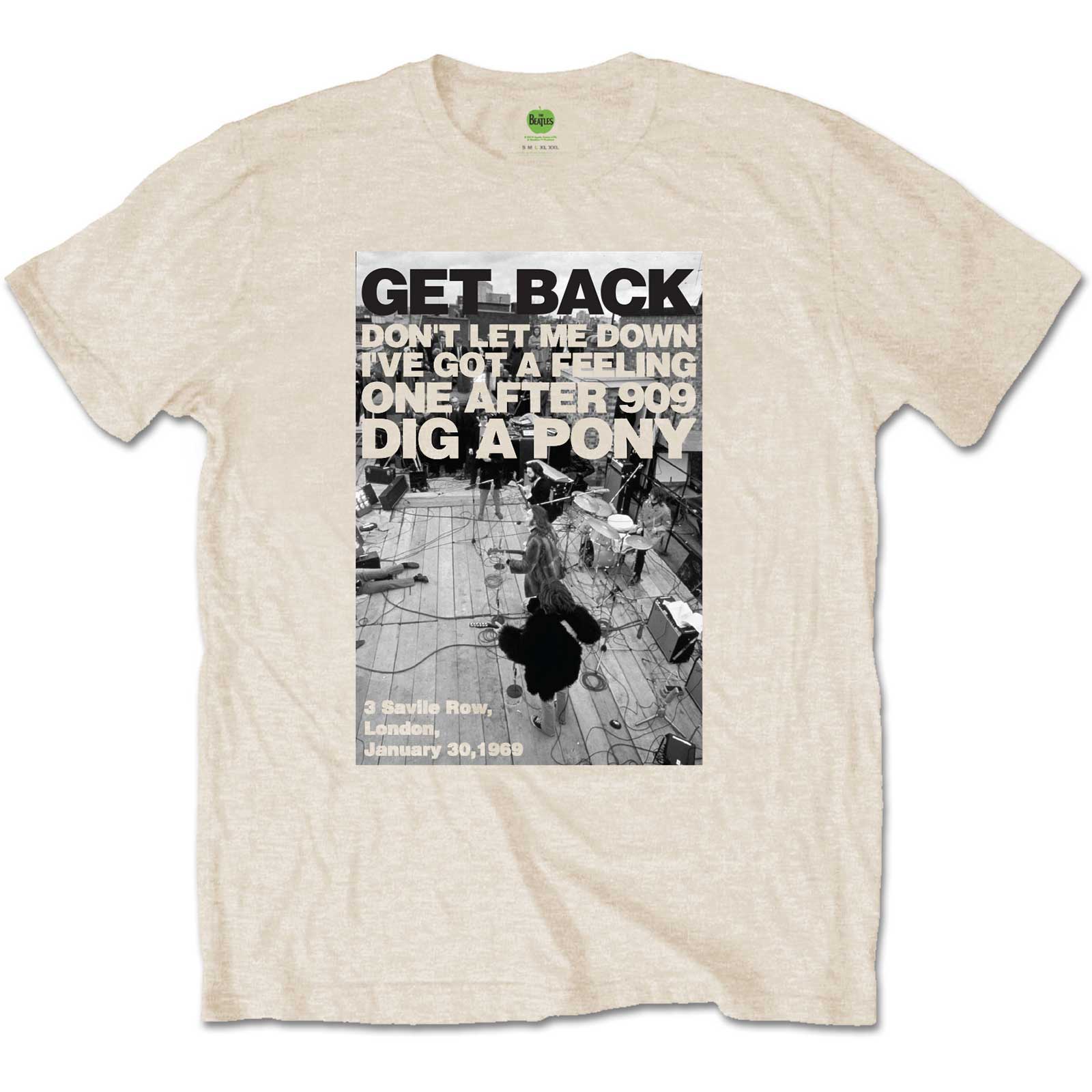 The Beatles Unisex T-Shirt: Rooftop Shot (Small)