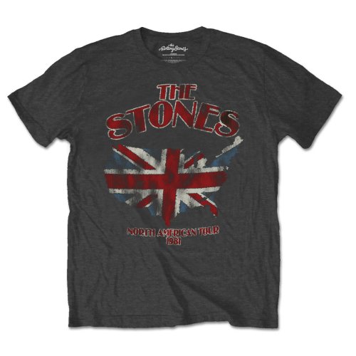 The Rolling Stones Unisex T-Shirt: Union Jack US Map (X-Large)