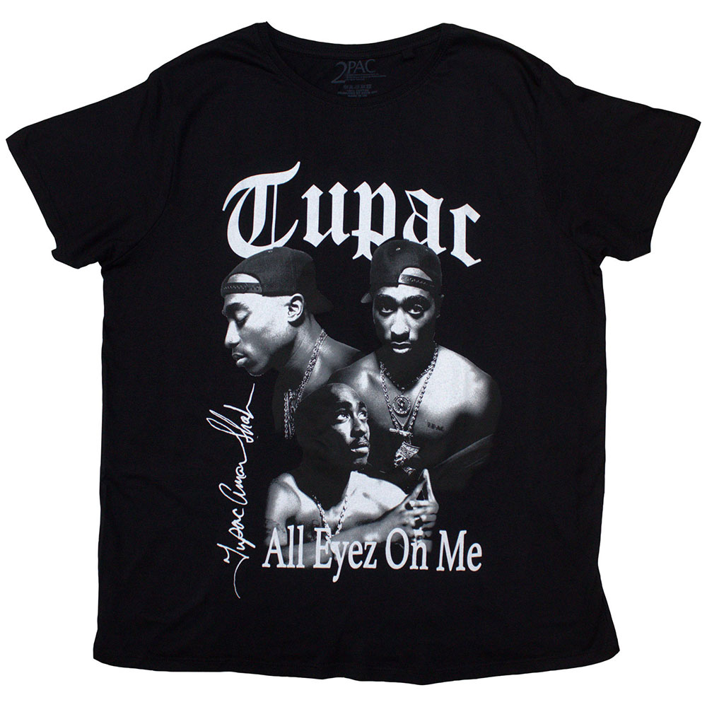 Tupac Unisex T-Shirt: All Eyez B&W (X-Large)