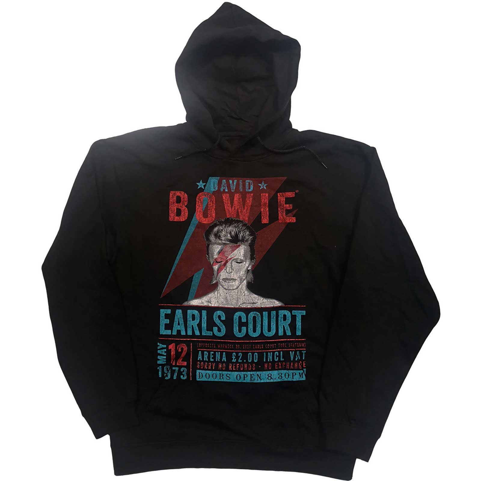 David Bowie Unisex Pullover Hoodie: Earls Court '73 (Eco-Friendly) (Small)