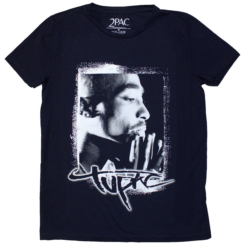 Tupac Ladies T-Shirt: Spray Photo (Medium)