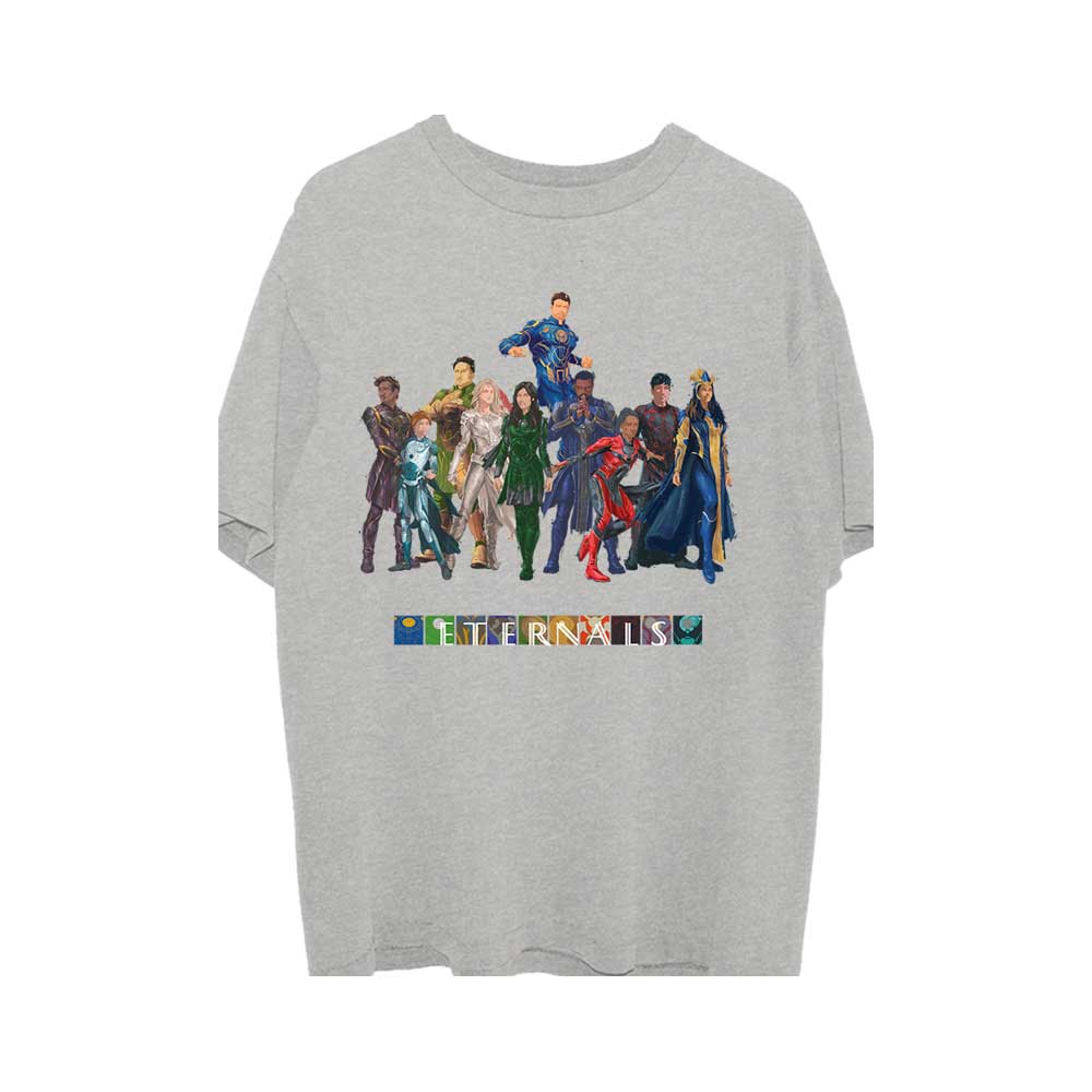 Marvel Comics Unisex T-Shirt: Eternals Colour Block Characters (Small)