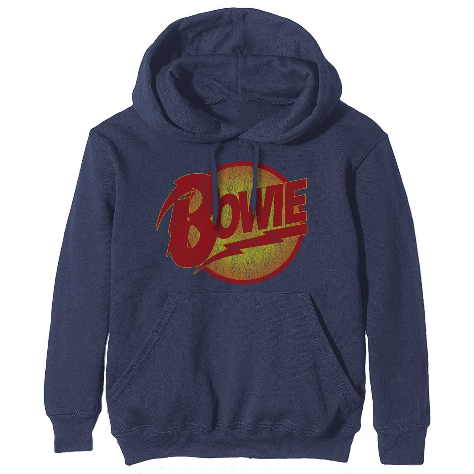 David Bowie Unisex Pullover Hoodie: Vintage Diamond Dogs Logo (Medium)