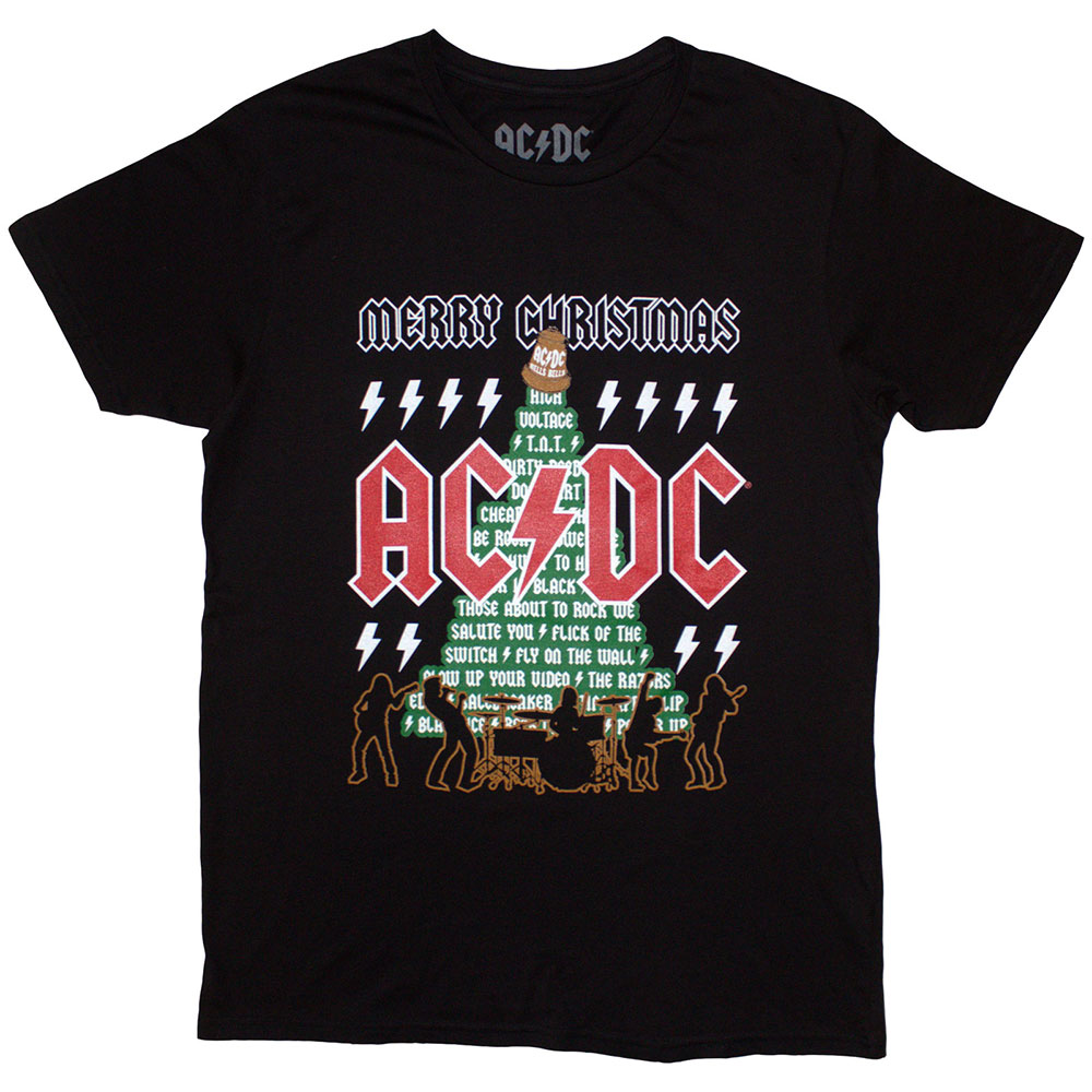 AC/DC Unisex T-Shirt: Merry Christmas (Small)