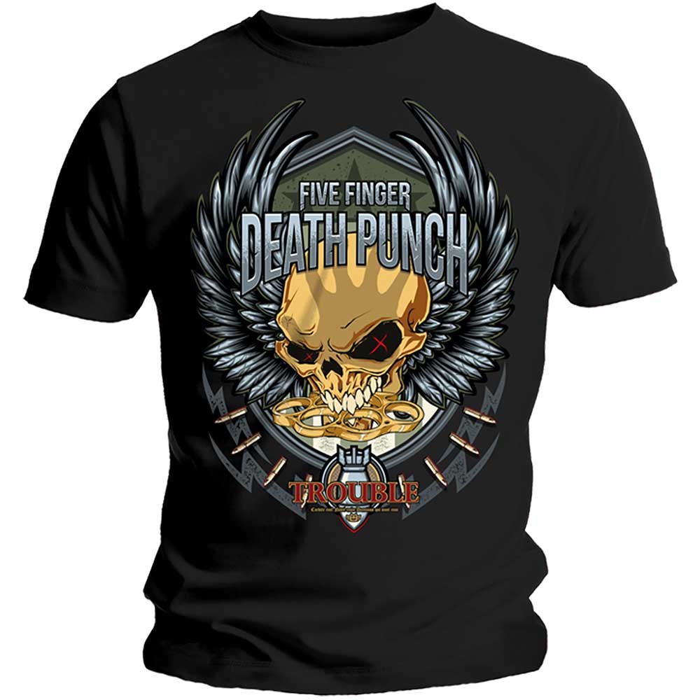 Five Finger Death Punch Unisex T-Shirt: Trouble (XX-Large) - 2