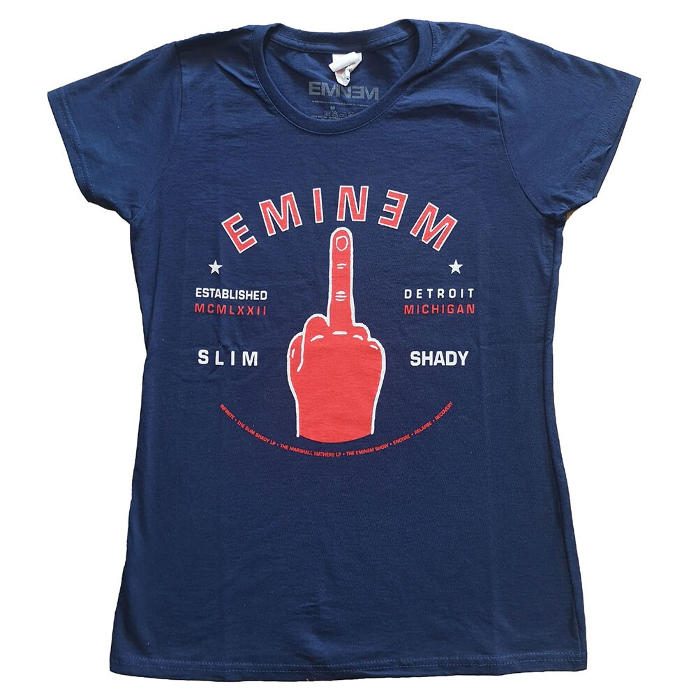 Eminem Ladies T-Shirt: Detroit Finger (X-Small)