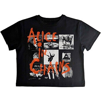 Alice In Chains Ladies Crop Top: Albums Montage (Large)