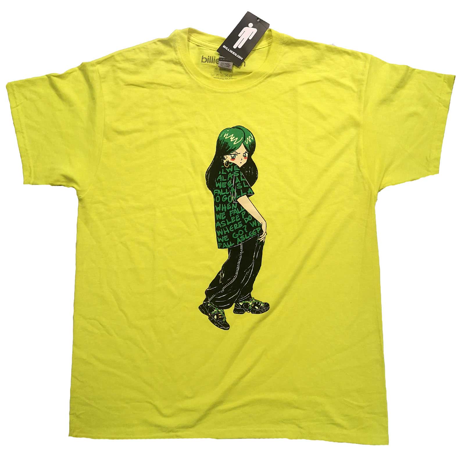 Billie Eilish Unisex T-Shirt: Anime Billie (Large)