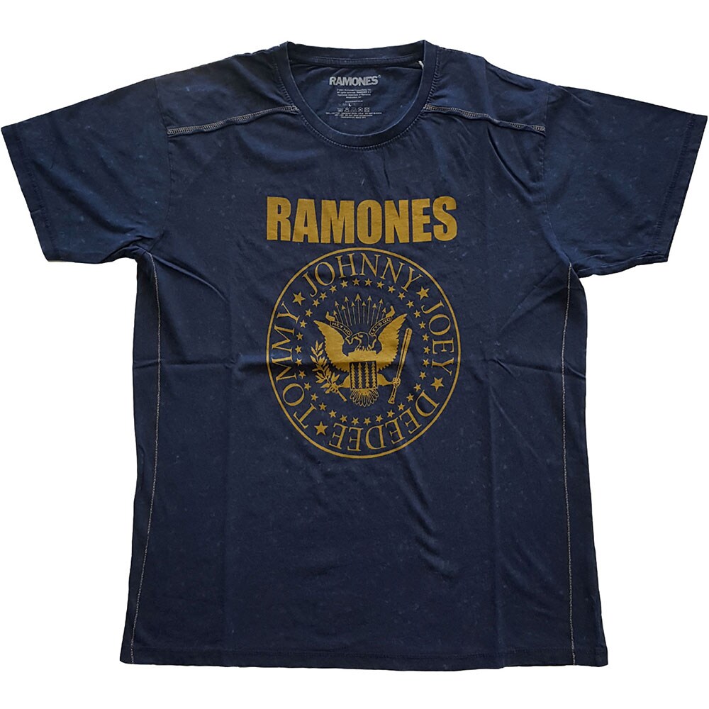 Ramones Unisex Snow Wash T-Shirt: Presidential Seal (Large)