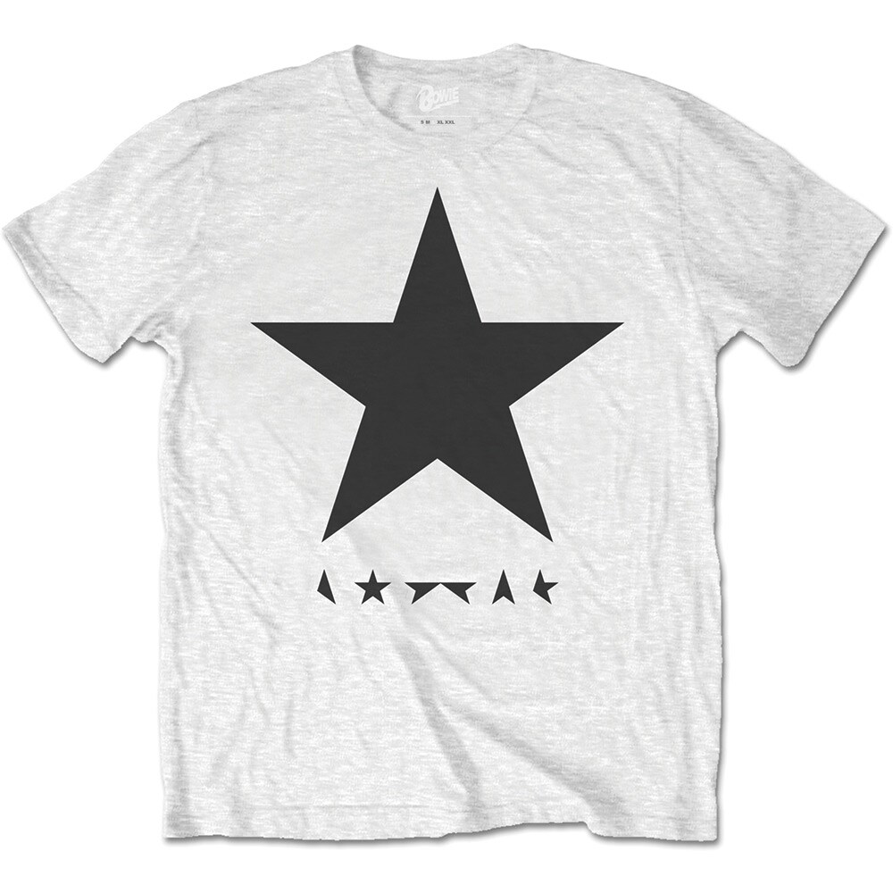 David Bowie Unisex T-Shirt: Blackstar (on White) (X-Large) - 2