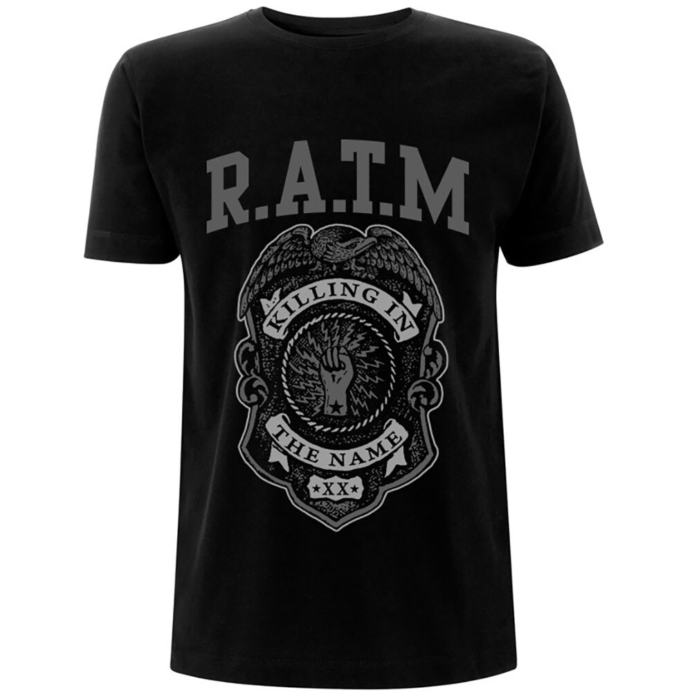 Rage Against The Machine Unisex T-Shirt: Grey Police Badge (XX-Large)