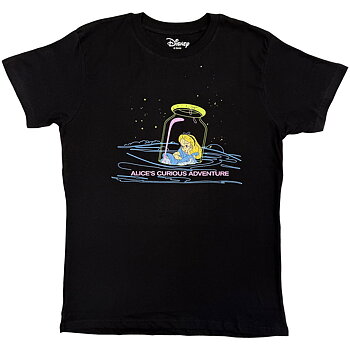 Disney Unisex T-Shirt: Alice in Wonderland - Alice's Curious Adventure (Black) (Large)