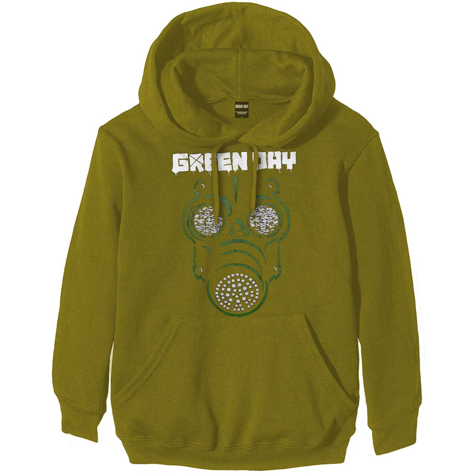 Green Day Unisex Pullover Hoodie: Green Mask (X-Large)