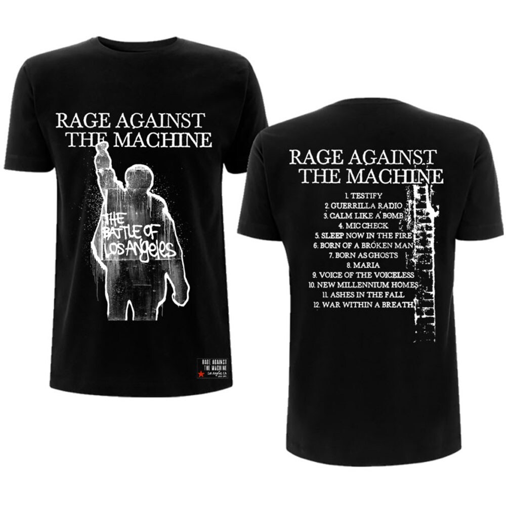 Rage Against The Machine Unisex T-Shirt: BOLA Album Cover (Back Print) (Large)