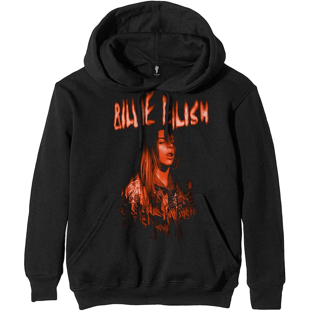 Billie Eilish Unisex Pullover Hoodie: Spooky Logo (Medium)
