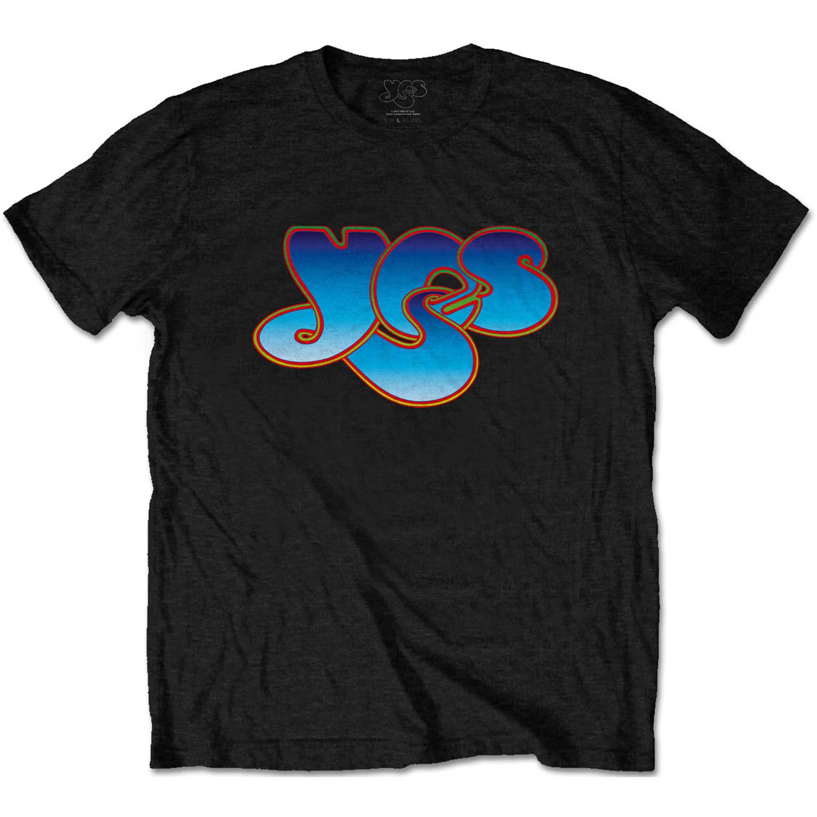 Yes Unisex T-Shirt: Classic Blue Logo (Large)