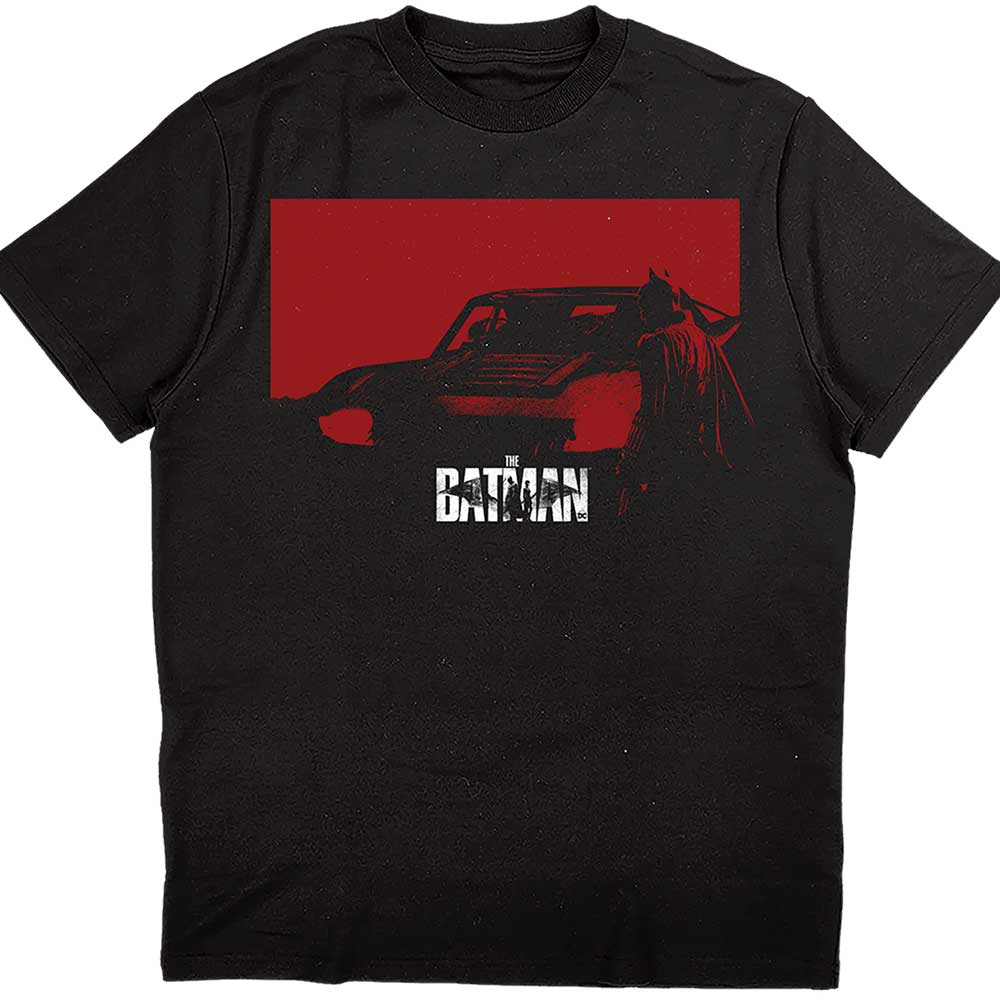 DC Comics Unisex T-Shirt: The Batman Red Car (Medium)