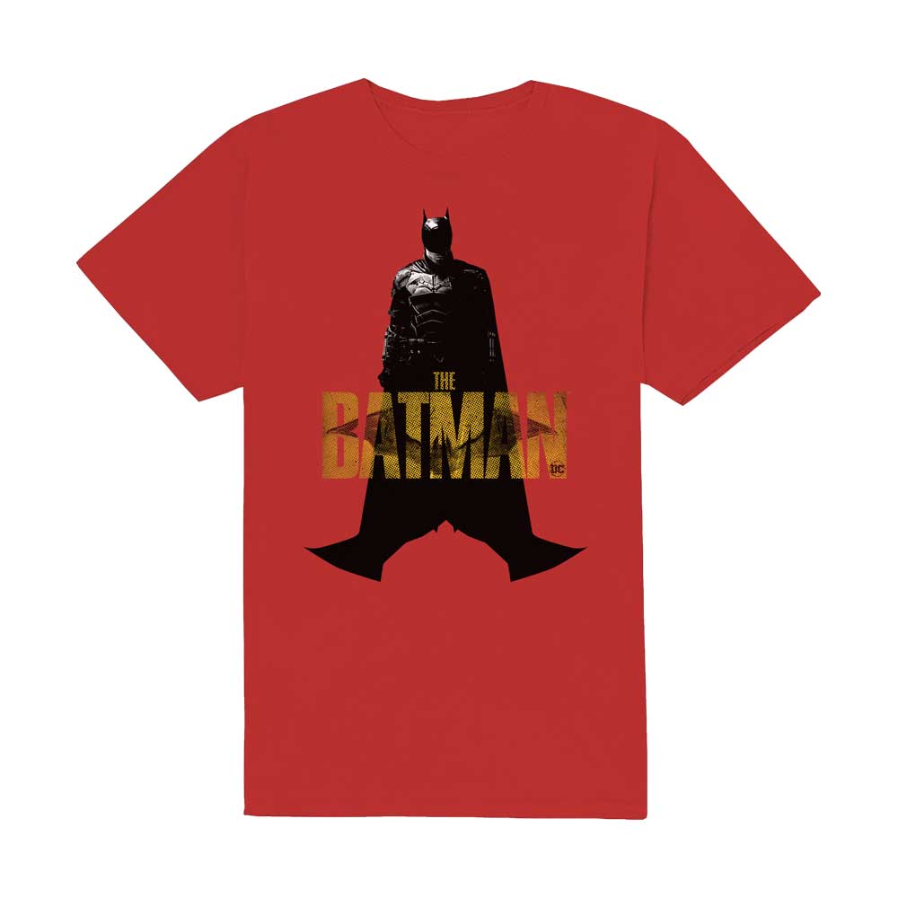DC Comics Unisex T-Shirt: The Batman Yellow Text (Medium)