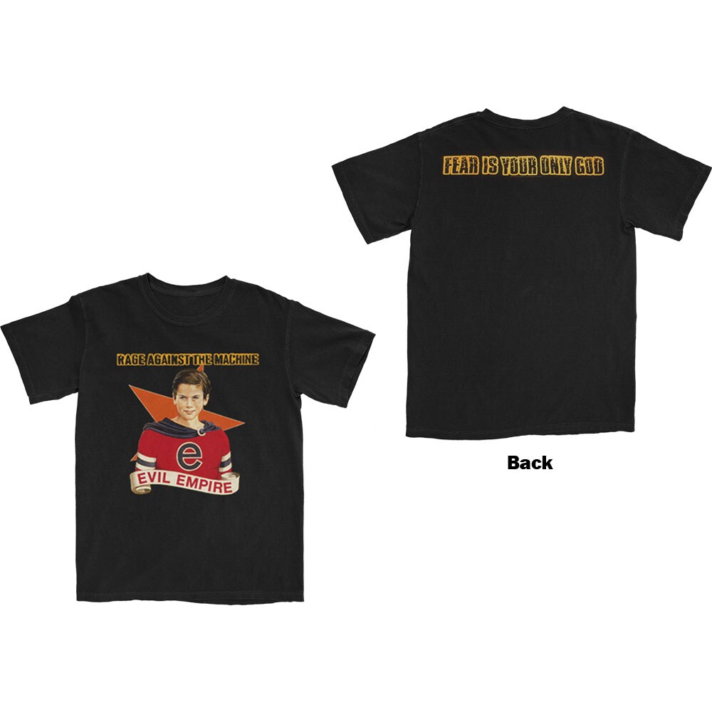 Rage Against The Machine Unisex T-Shirt: Fear Is Our Only God (Back Print) (Medium)