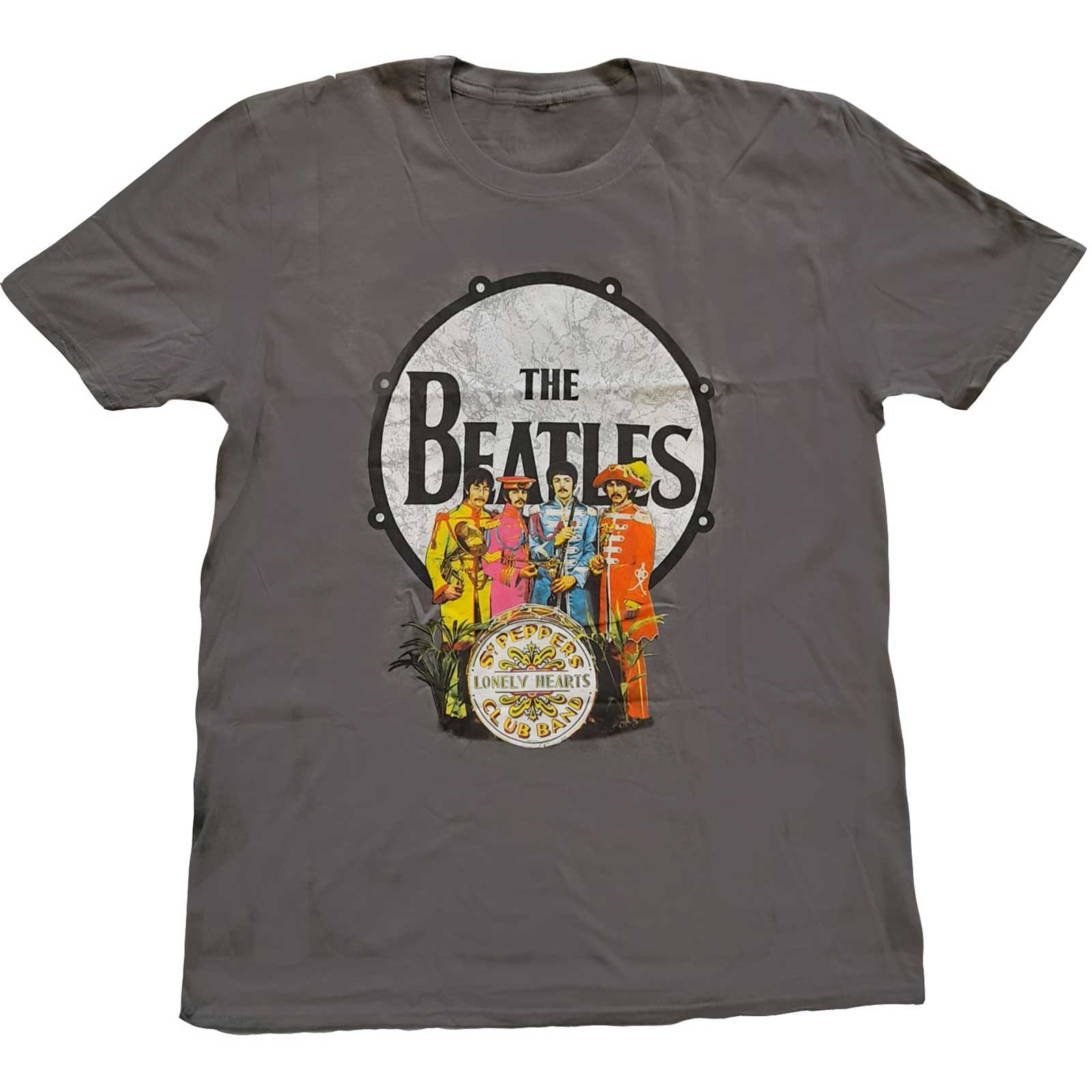 The Beatles Unisex T-Shirt: Sgt Pepper & Drum  (Large)