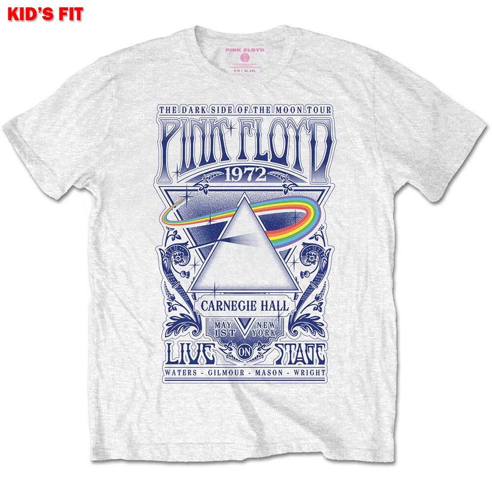 Pink Floyd Kids T-Shirt: Carnegie Hall Poster (Retail Pack) (7-8 Years)