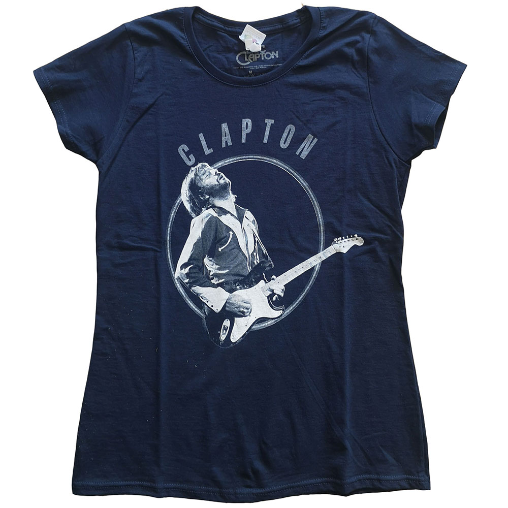 Eric Clapton Ladies T-Shirt: Vintage Photo (Medium)