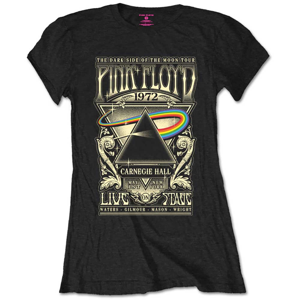 Pink Floyd Ladies T-Shirt: Carnegie Hall Poster (Retail Pack) (X-Large)