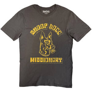 Snoop Dogg Unisex T-Shirt: Doberman (Charcoal Grey) (Medium)