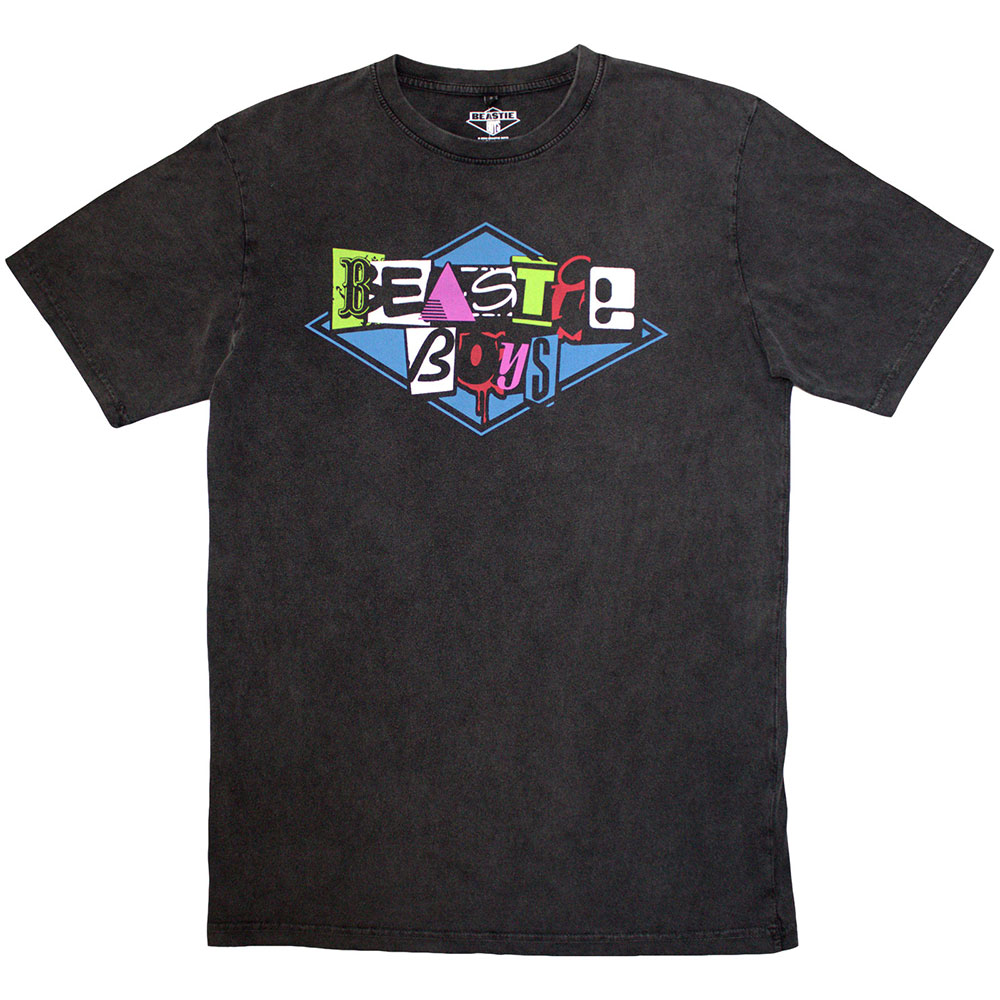 The Beastie Boys Unisex Stone Wash T-Shirt: Multicolour Logo (XX-Large)