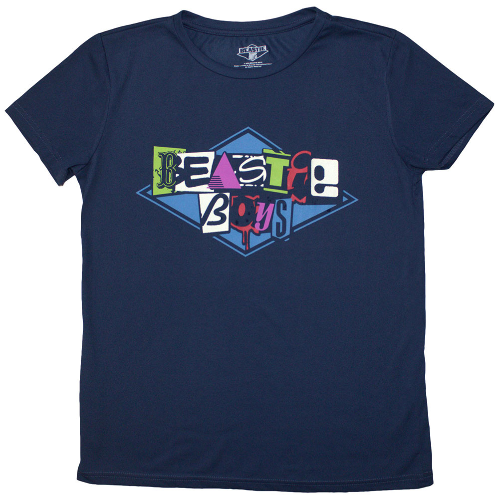 The Beastie Boys Ladies T-Shirt: Multicolour Logo (Medium)