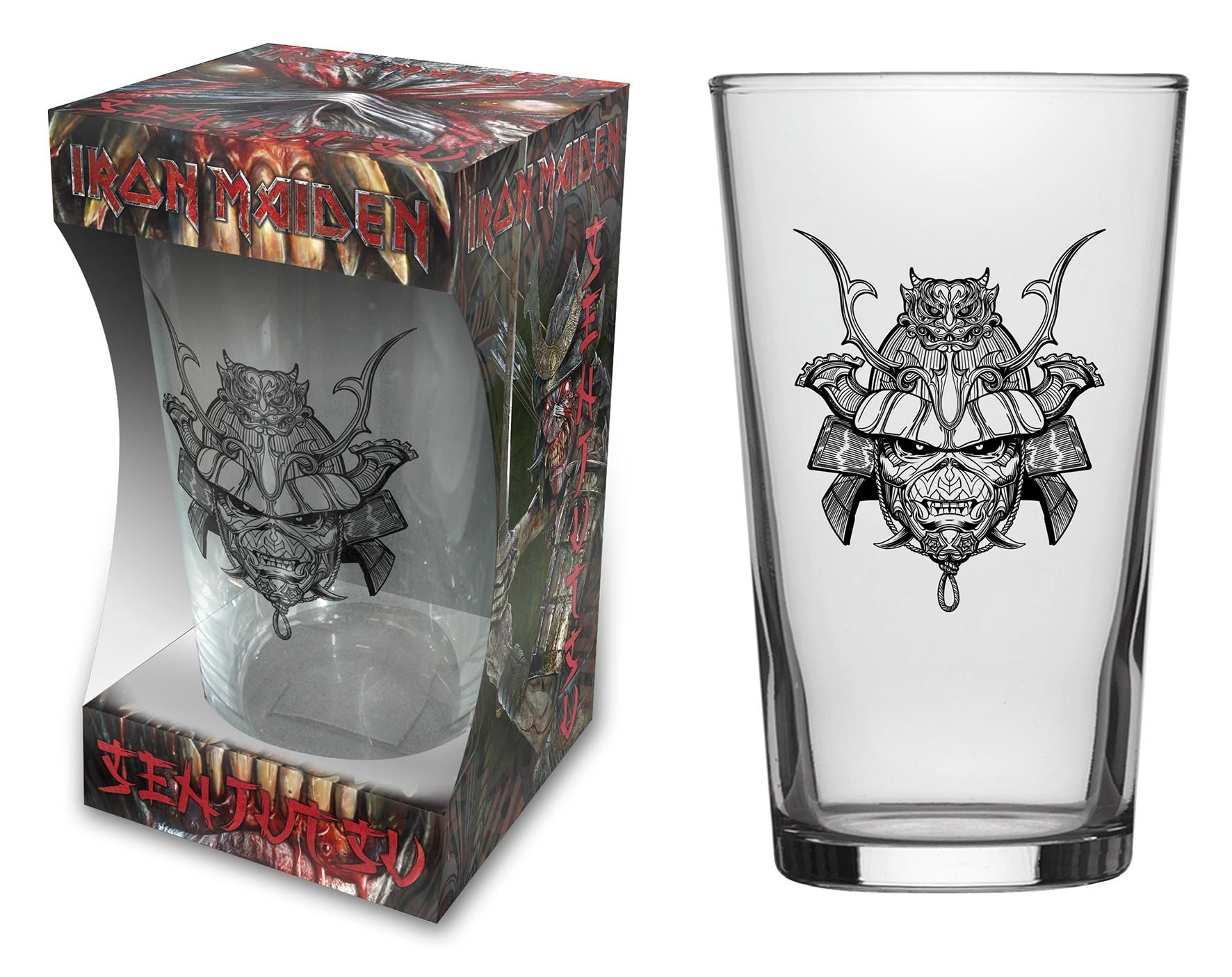 IRON MAIDEN BEER GLASS - SENJUTSU (BOXED) - 2