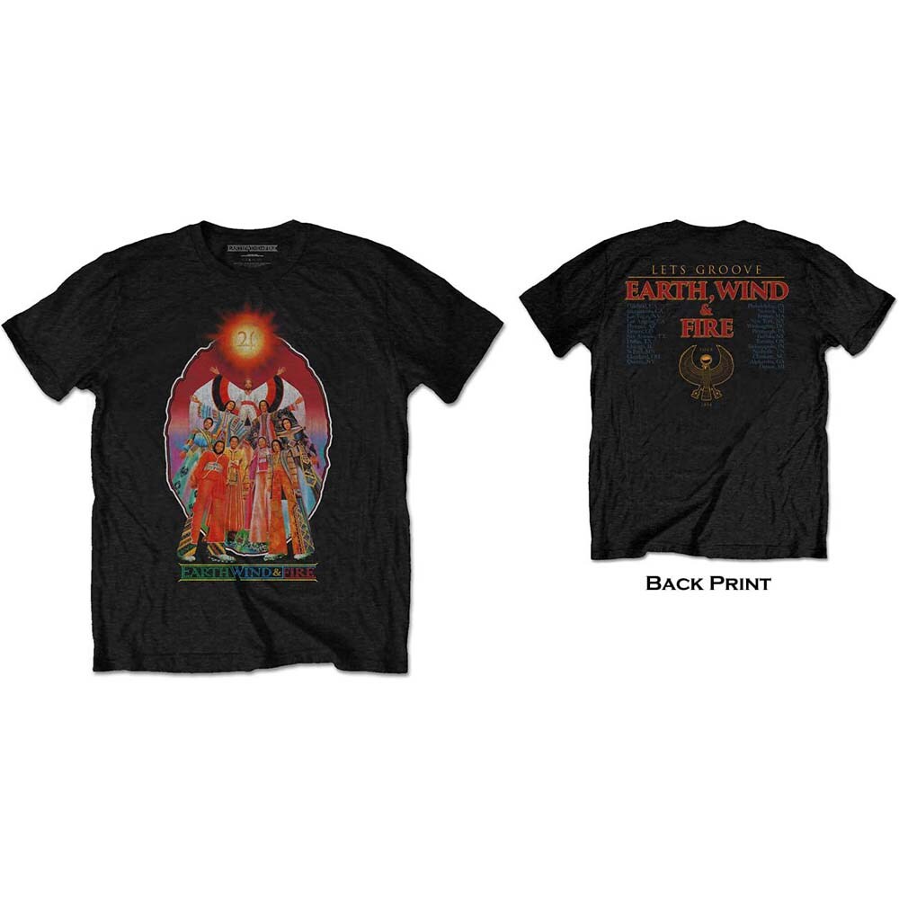 Earth Wind & Fire Unisex T-Shirt: Let's Groove (Back Print) (XX-Large)
