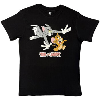 Tom & Jerry Unisex T-Shirt: Chase (Black) (Medium)