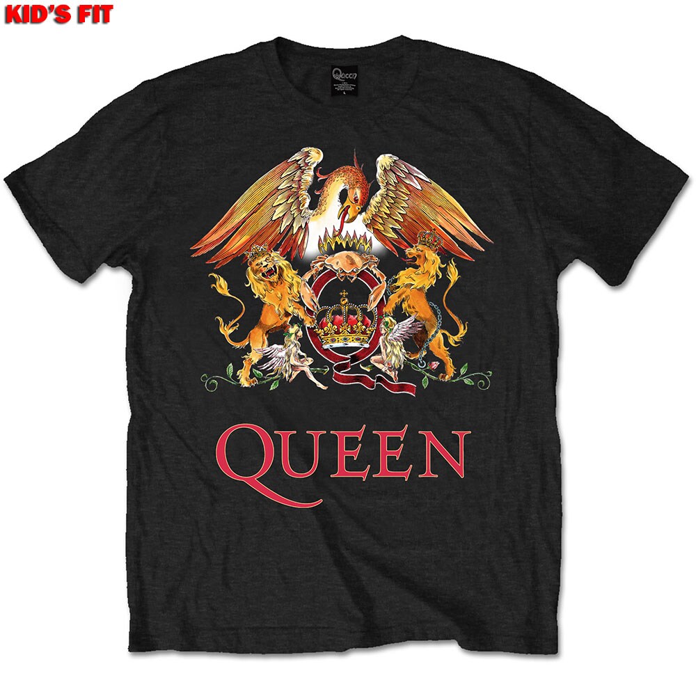 Queen Kids T-Shirt: Classic Crest (3-4 Years)