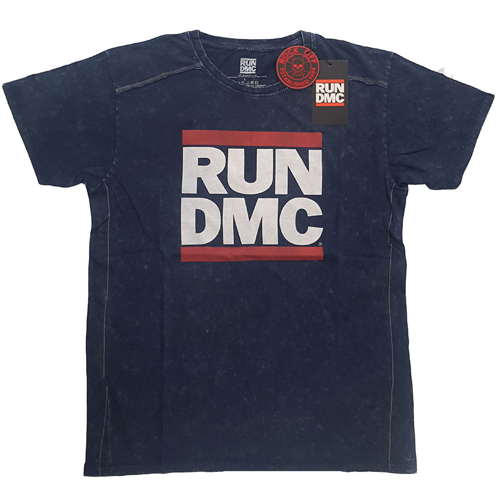 Run DMC Unisex Snow Wash T-Shirt: Logo (Small)