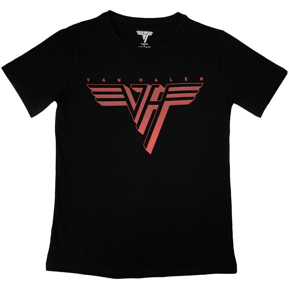 Van Halen Ladies T-Shirt: Classic Red Logo (Small)